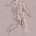 20 Minute Sketching, Pastel pencil, Model: Mike