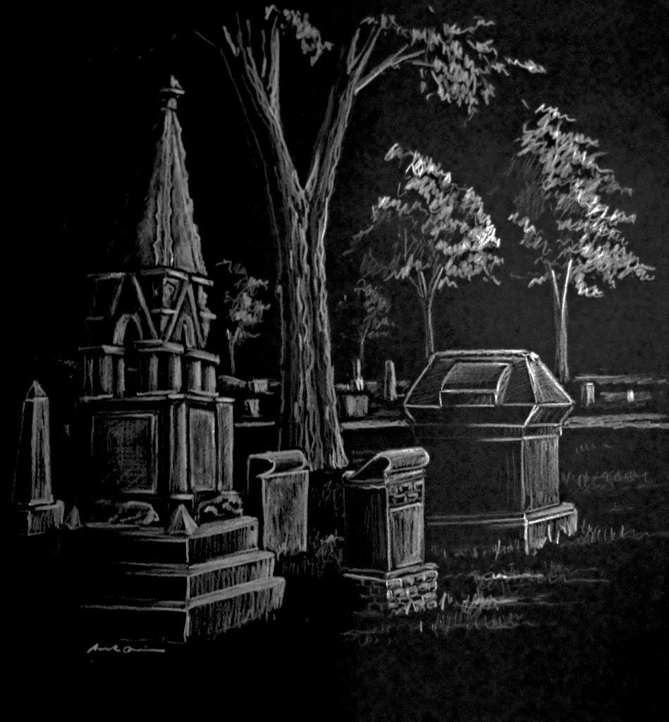 Toronto Cemetery: Conte on Paper