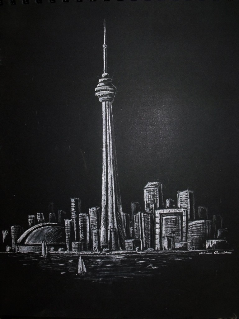 Toronto Island, Conte on Paper