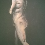 25 minute Sketch, Model: Rene, Pastel and Conte on paper, Paper size:13"x18"