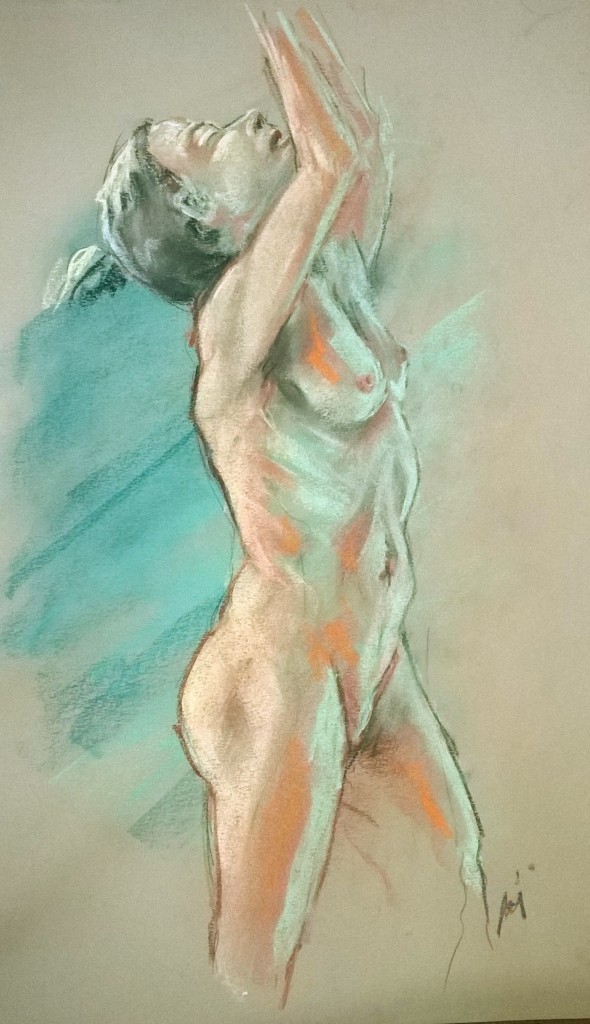 20 Minute Sketch, Pastel on Paper (13"x19") , Model: Genevieve