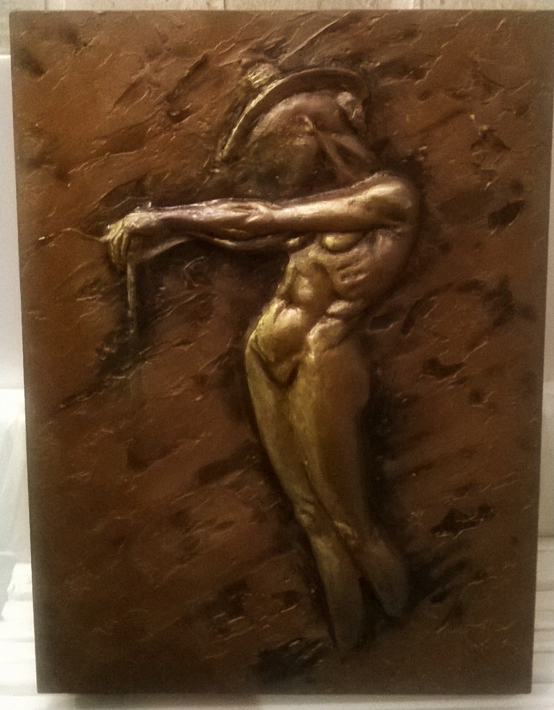 Stripper, Mixed Media (resin and Plaster) on Wood