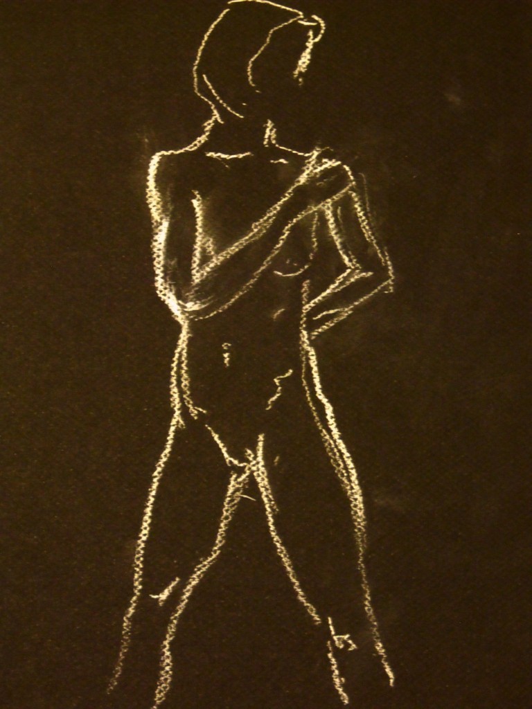 pastel on paper, 3 min pose