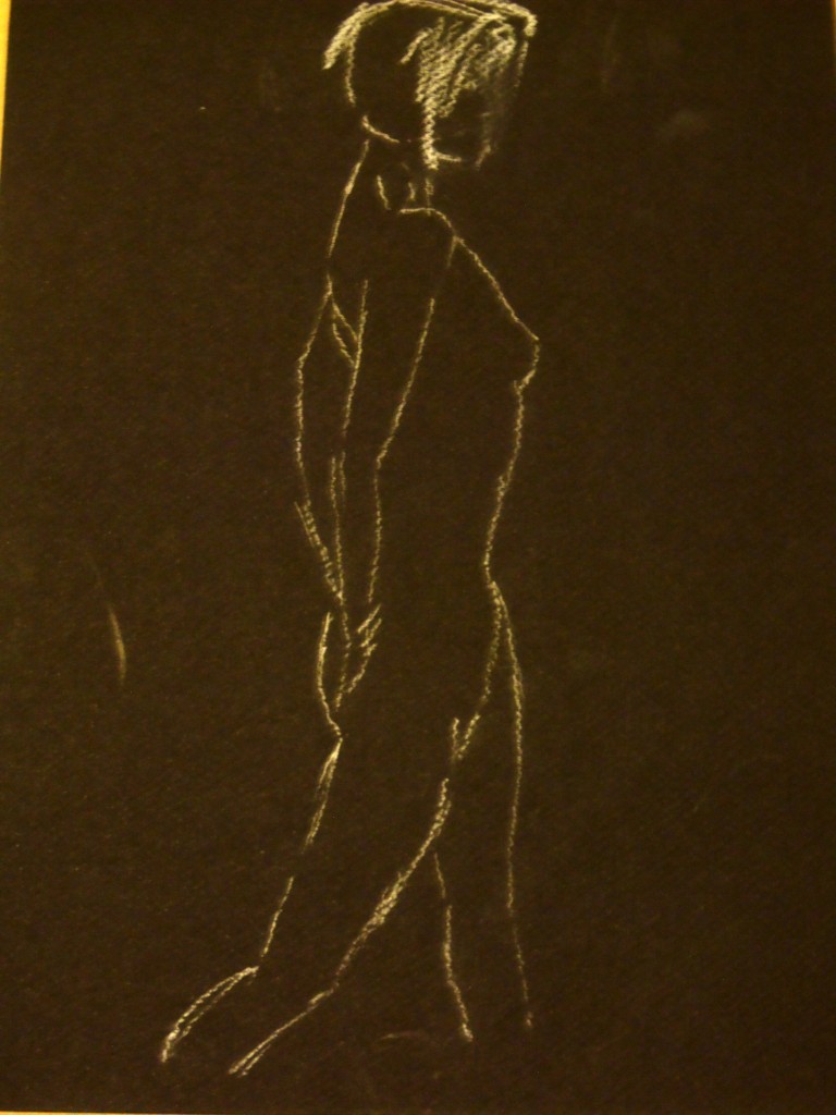 pastel on paper, 3 min pose