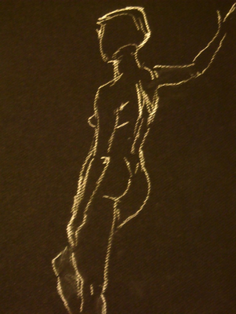 pastel on paper, 3 min pose